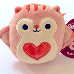 NWT Squishmallows 4” Valentines Gabourey the Flying Squirrel.